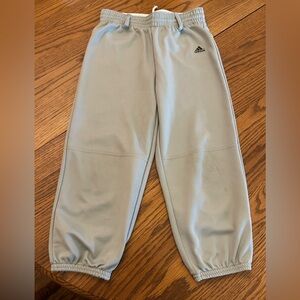 Adidas Boys Gray Baseball Pants